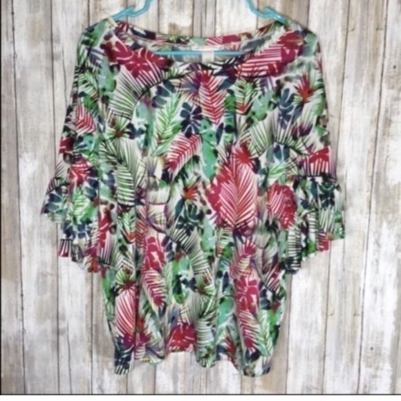 London Times Tops - London Times Ruffle Sleeve Blouse